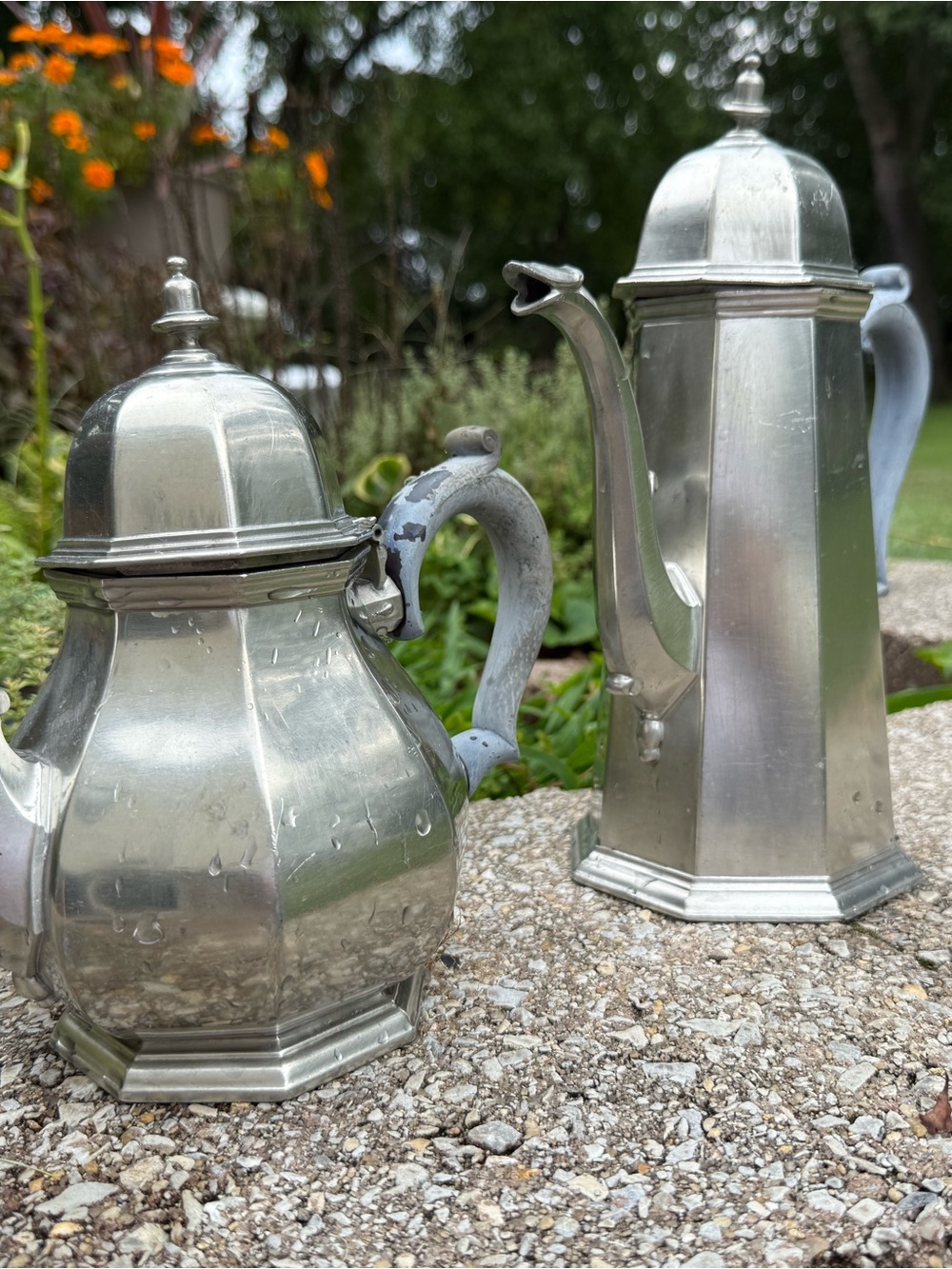 Vintage Gorham Octette Pewter Coffee ☕️ & Tea 🫖 pot set PH1 PH2 Pc